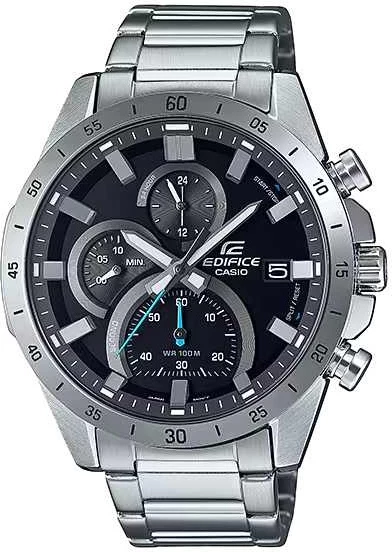 Orë dore Edifice EFR-571D-1AV, e argjendtë/zezë