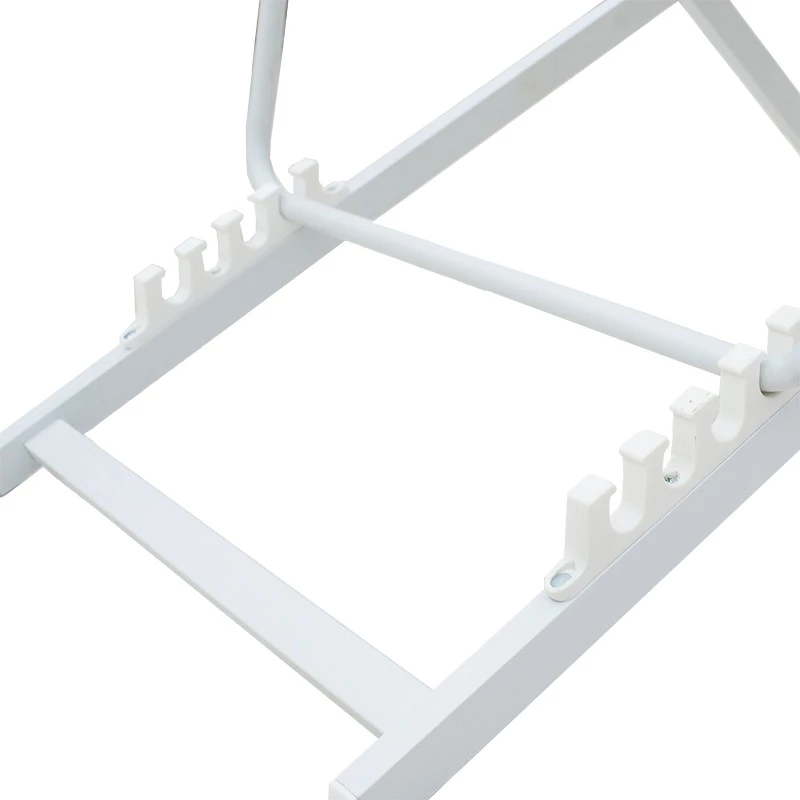 Shezlong profesional Corte, dru ahu, alumin, pëlhurë tekstilene, bardhë-bezhë