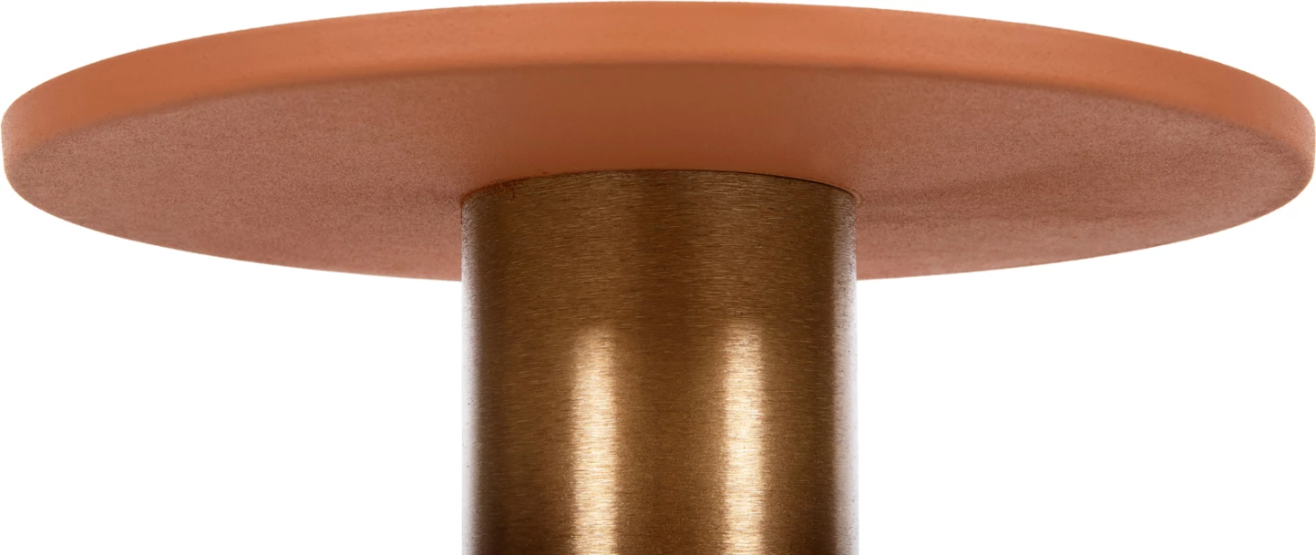 Tavolinë anësore PUNJAB FH4239.08 metalike, ngjyrë portokalli-ari/bronz Φ36x47H cm