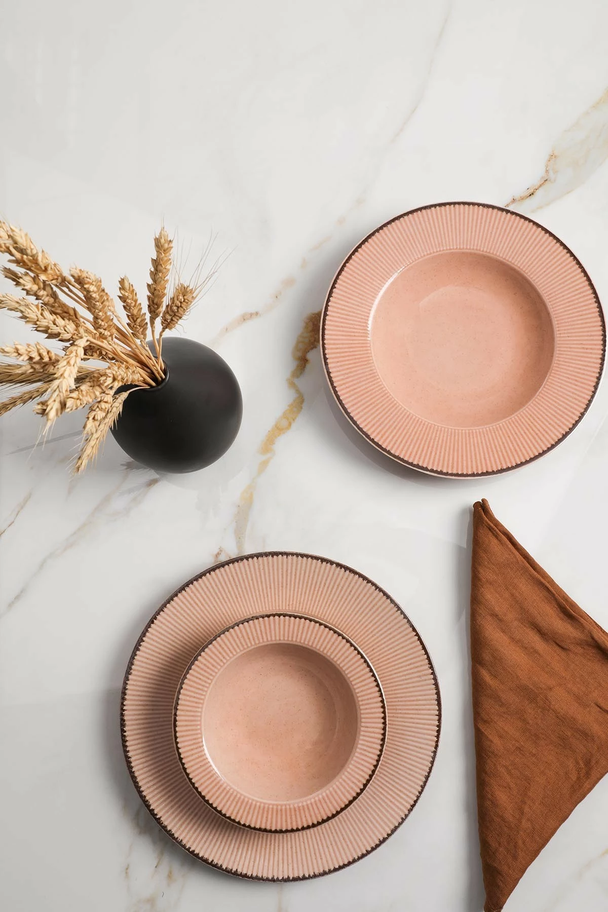 Set darke porcelani, 18 pjesë, Hermia Concept, ADL18Y4730P04