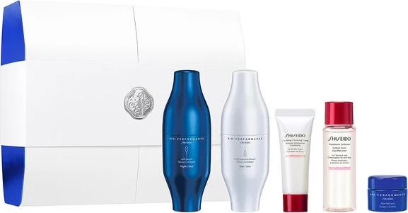 Set për fytyrë Shiseido Bio-Performance Skin Filler Deluxe për femra, 2x30ml serum + 15ml shkumë + 30ml locion + 5ml krem