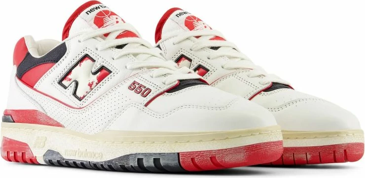 Atlete unisex New Balance, të bardha me të kuqe