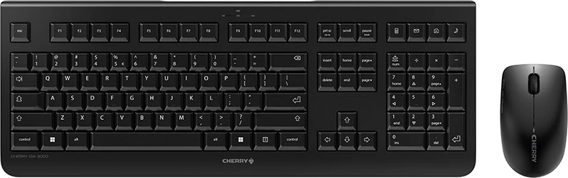 Set maus dhe tastierë Cherry DW03000U JD-0710EU-2 US-Int layout, me numpad, e zezë