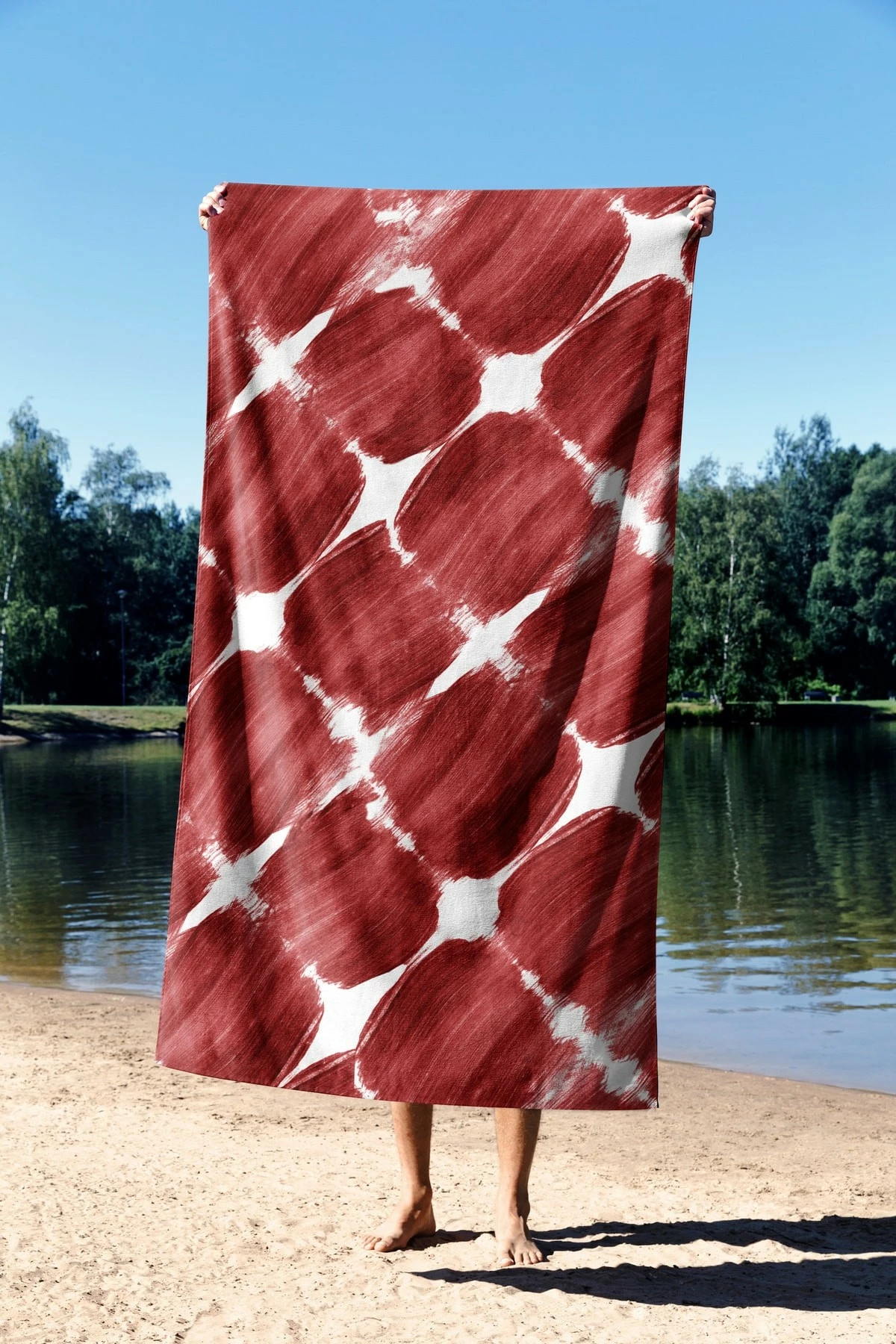 Peshqir plazhi Mijolnir, Red Muscle, 70x130cm