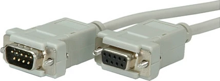 Kabllo RS232 VALUE DB9 mashkull-në-femër, 3 m, gri