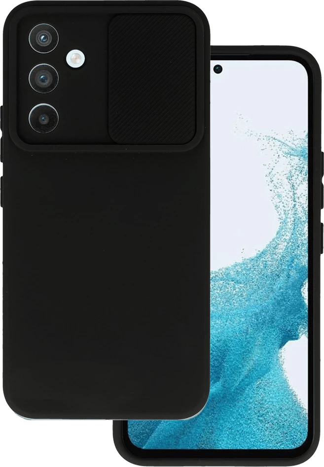 Mbështjellës silikoni ONASI për Xiaomi Redmi 12C me mbrojtje lente/kamere, i zi