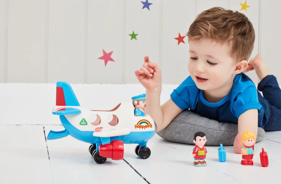 Happyland Fly and Go Jumbo Jet Playset