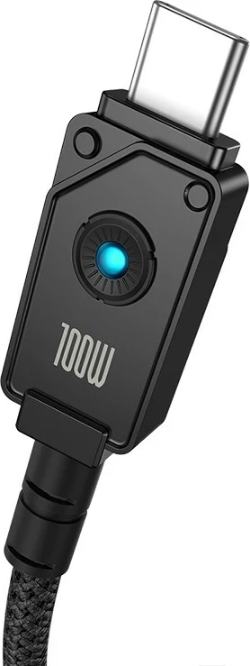 Kabllo USB Baseus Unbreakable 1 m, USB A në USB C, E zezë