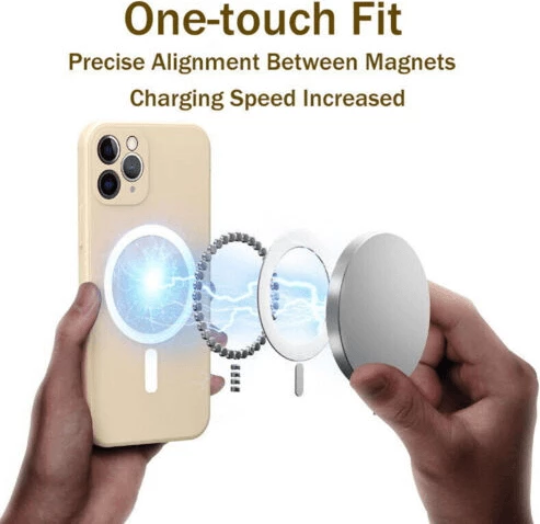 Mbështjellës silikoni MagSafe ONASI për iPhone 14 Pro, e kuqe matte