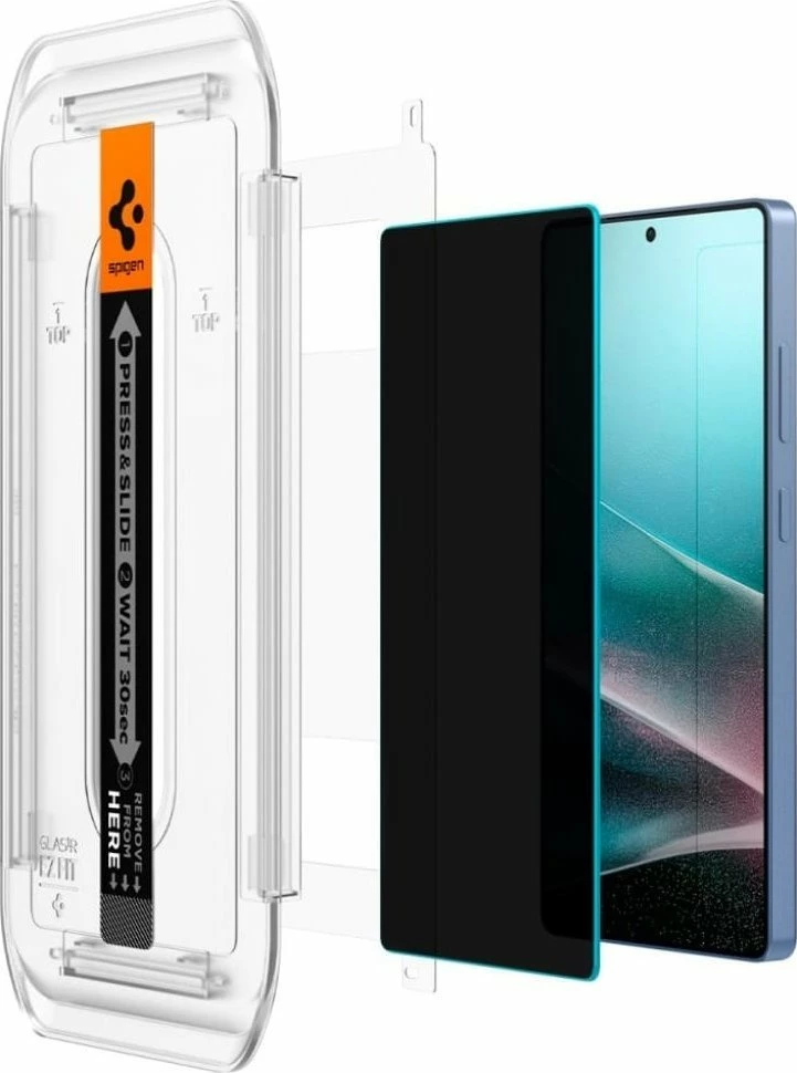 Xham mbrojtës privatësie Spigen Glas.tR "EZ Fit" HD për Galaxy S25 Ultra, 9H, 0.20 mm, 2 copë