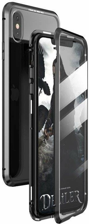 Mbështjellës Wozinsky Full Magnetic Case për Vivo X60, xham i integruar, i zi-transparent