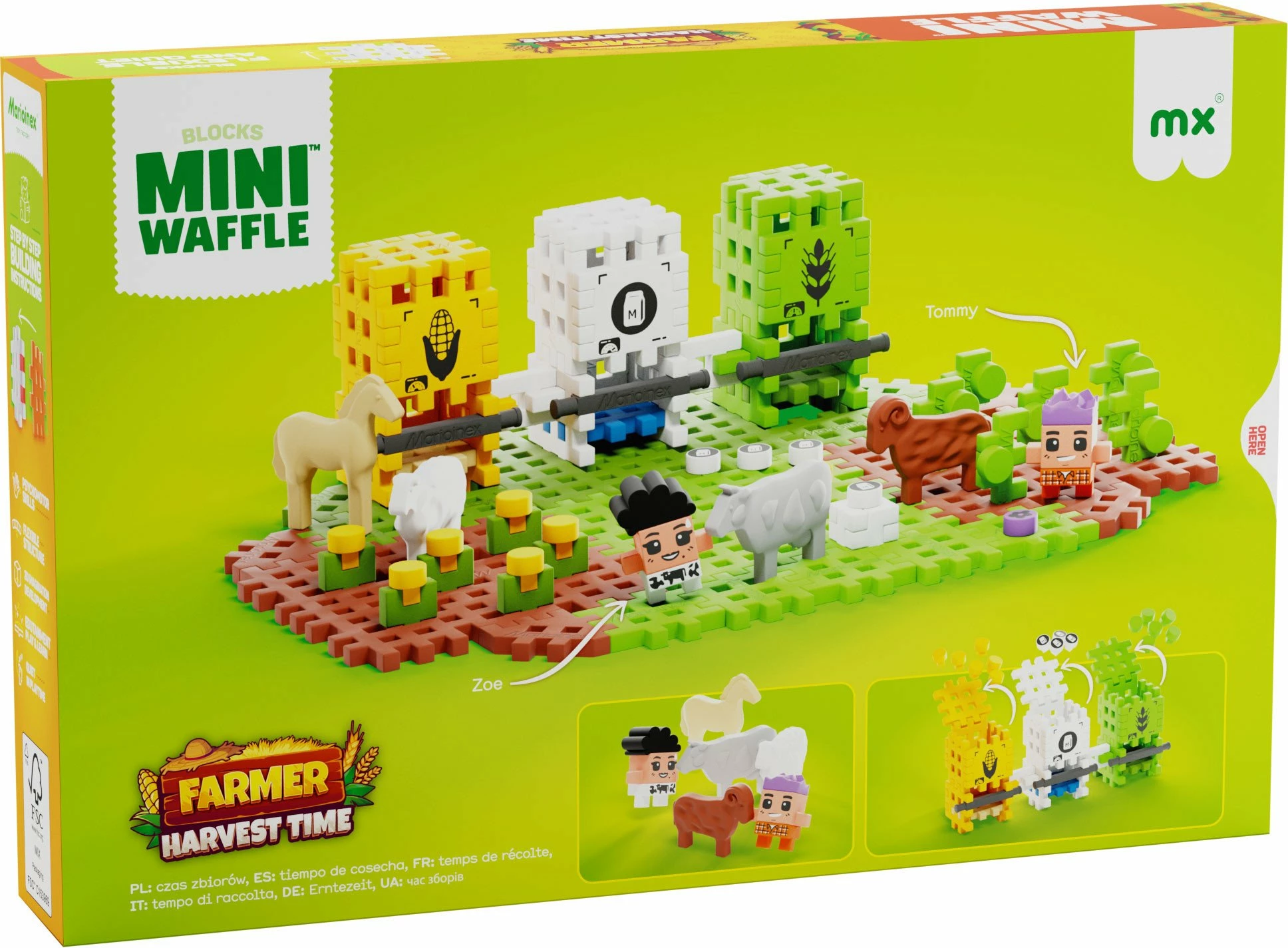 Blloqe ndërtimi Marioinex Mini Waffle Farmer Harvest Time 102 copë (07566)