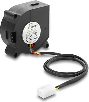 Ventilator ftohës radial DeLOCK 12V DC 40x40x20mm, 3-Pin, i zi