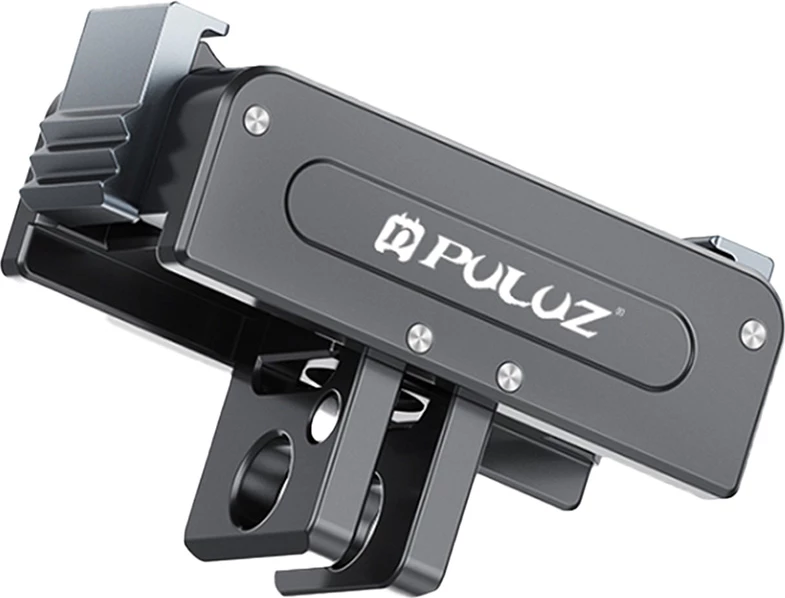 Mbajtëse magnetike metalike Puluz PU743B për DJI Osmo Action/360, lidhje 1/4'' dhe GoPro, alumini, e zezë