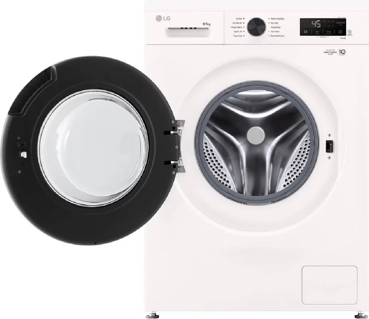 Lavatriçe-tharëse LG W4X1085NWK 8/5 kg 1400 rpm Steam ThinQ Wi‑Fi e bardhë