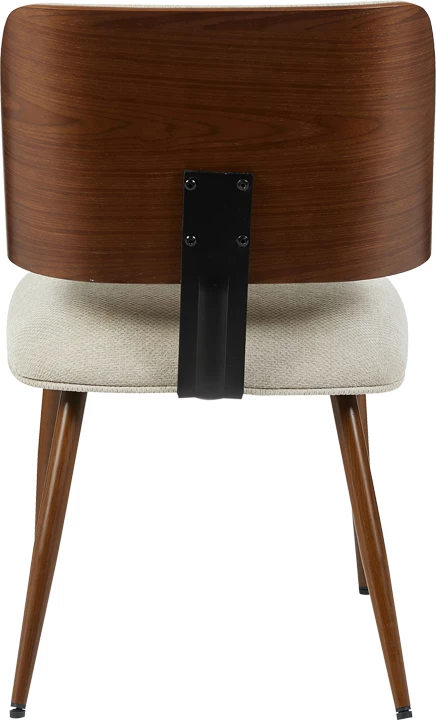 Karrige Ubane, material teddy bezhë, këmbë metalike ngjyrë arre, 53x62.5x85cm