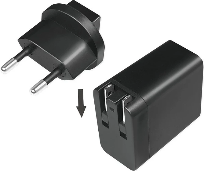 Karikues udhëtimi LogiLink USB-A 18W GaN, 1-port QC, i zi