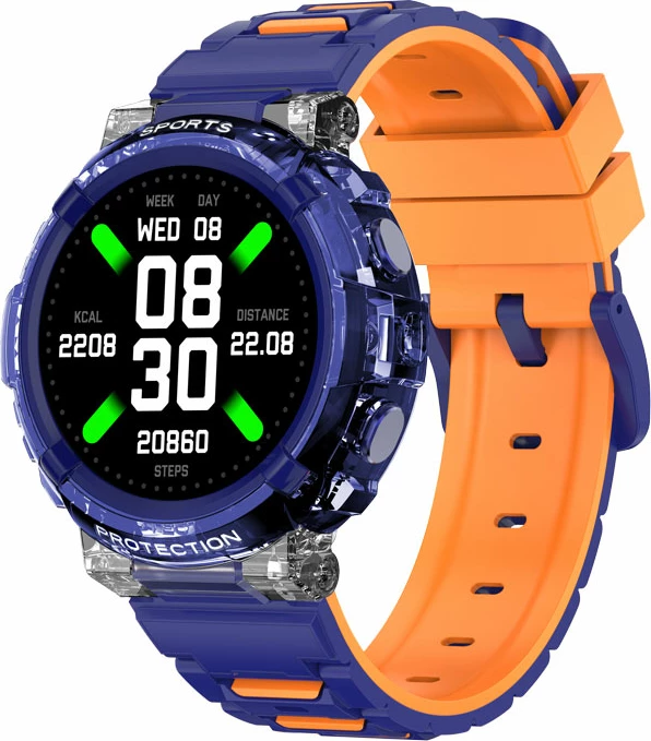 Smartwatch Moye Kronos Vibe 1.27\" LCD, Bluetooth thirrje, IP67, 5-7 ditë bateri, blu