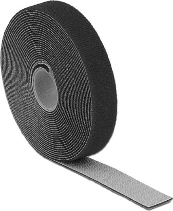 Shirit lidhës kabllosh me Velkro DeLOCK 18715, 20 mm, 5 m, i zi