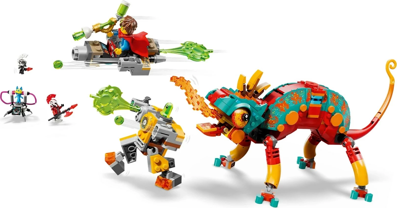 Set LEGO DREAMZZZ Mateo's Fire Chameleon 71492, 443 pjesë, me 2 minifigura, shumëngjyrësh
