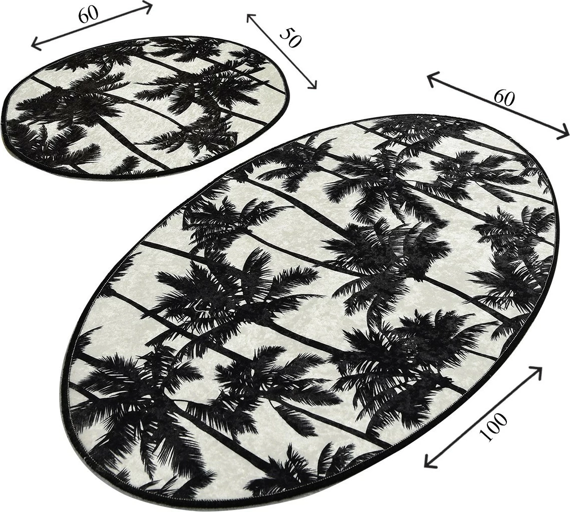 Set tapetash për banjo, 2 copë, Mijölnir, palm, shumëngjyrëshe