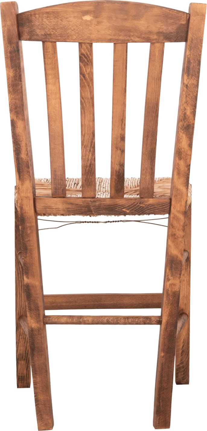 Karrige MONTE FH10383.01 dru ahu ngjyrë arre me ulëse prej kallami-detare 43x41x87H cm