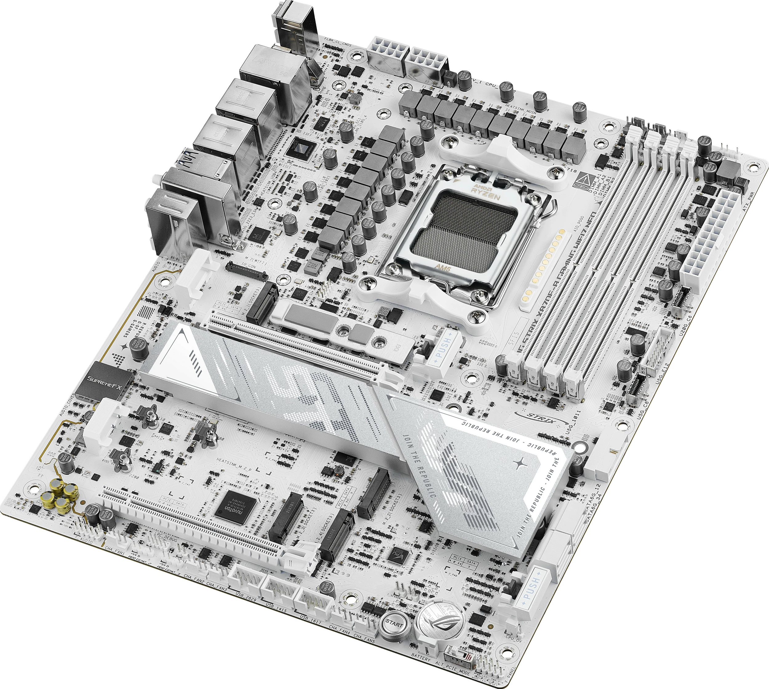 Pllakë amë ASUS ROG STRIX X870E-A Gaming WiFi 7, Socket AM5, DDR5 256GB, ATX, e bardhë