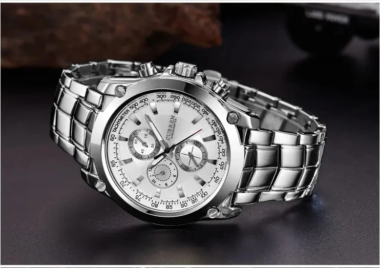 Orë dore për meshkuj Curren 8025, argjend