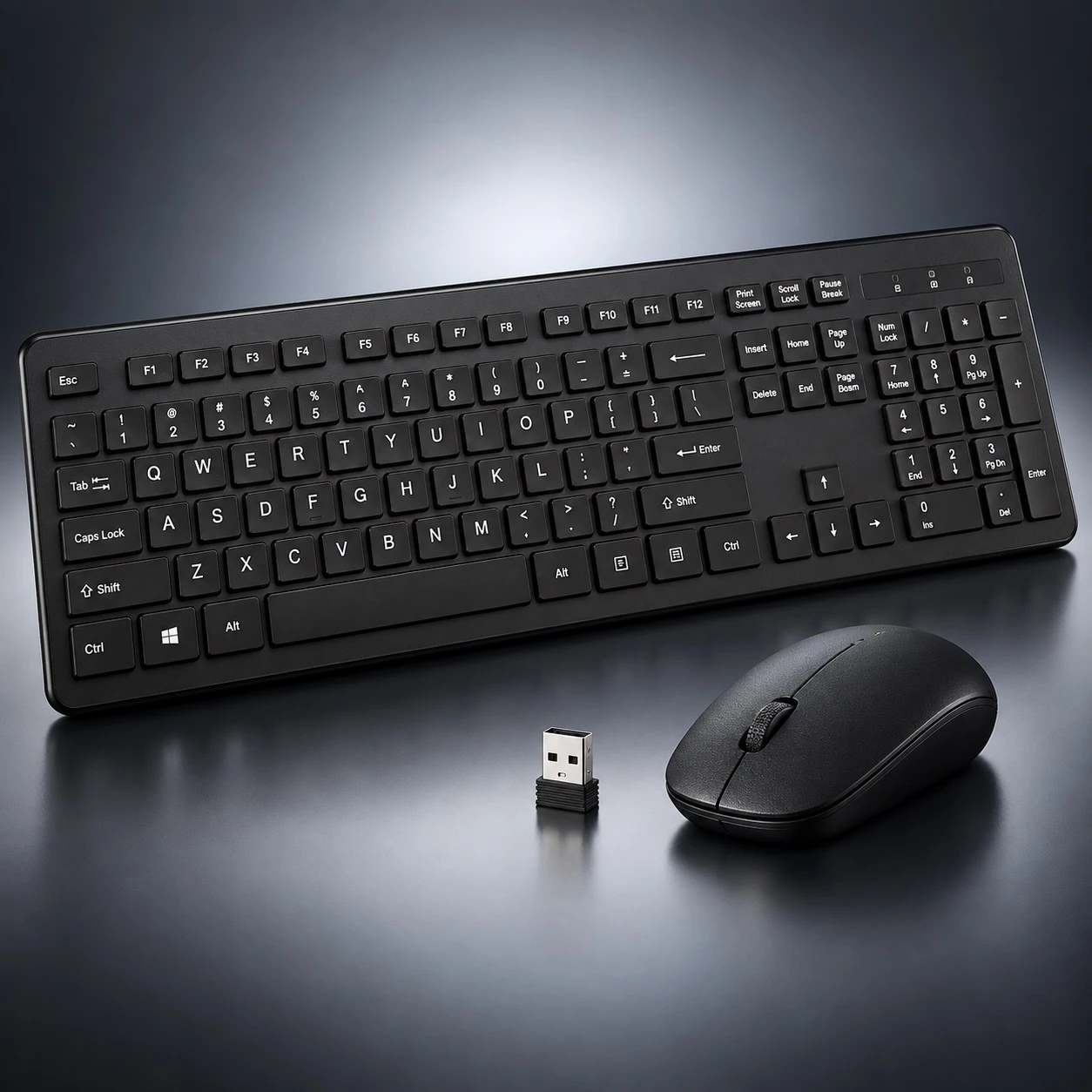 Set RF-8011 – Tastierë dhe Maus pa Kabllo me Marrës USB
