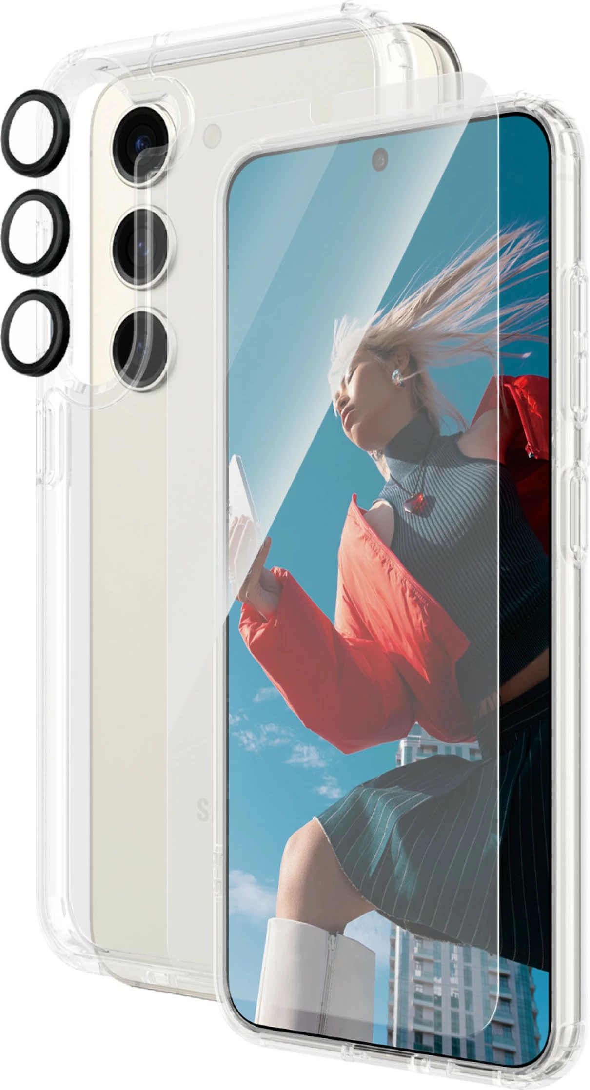 Mbështjellës PanzerGlass 3-in-1 për Samsung Galaxy S24 Ultra-Wide Fit transparent