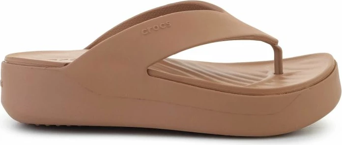 Flip-flopa platforme për femra Crocs Getaway, milk chocolate