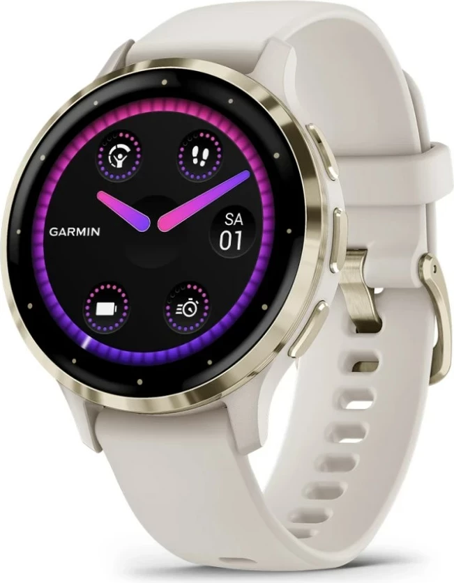 Smartwatch Garmin Venu 3S, 41 mm, AMOLED, Gold, Ivory
