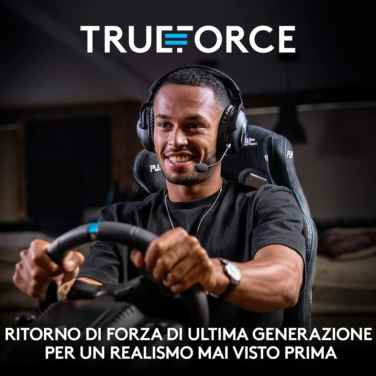 Set volan me pedale Logitech G923 Trueforce, për PS4/PS5/PC, i zi