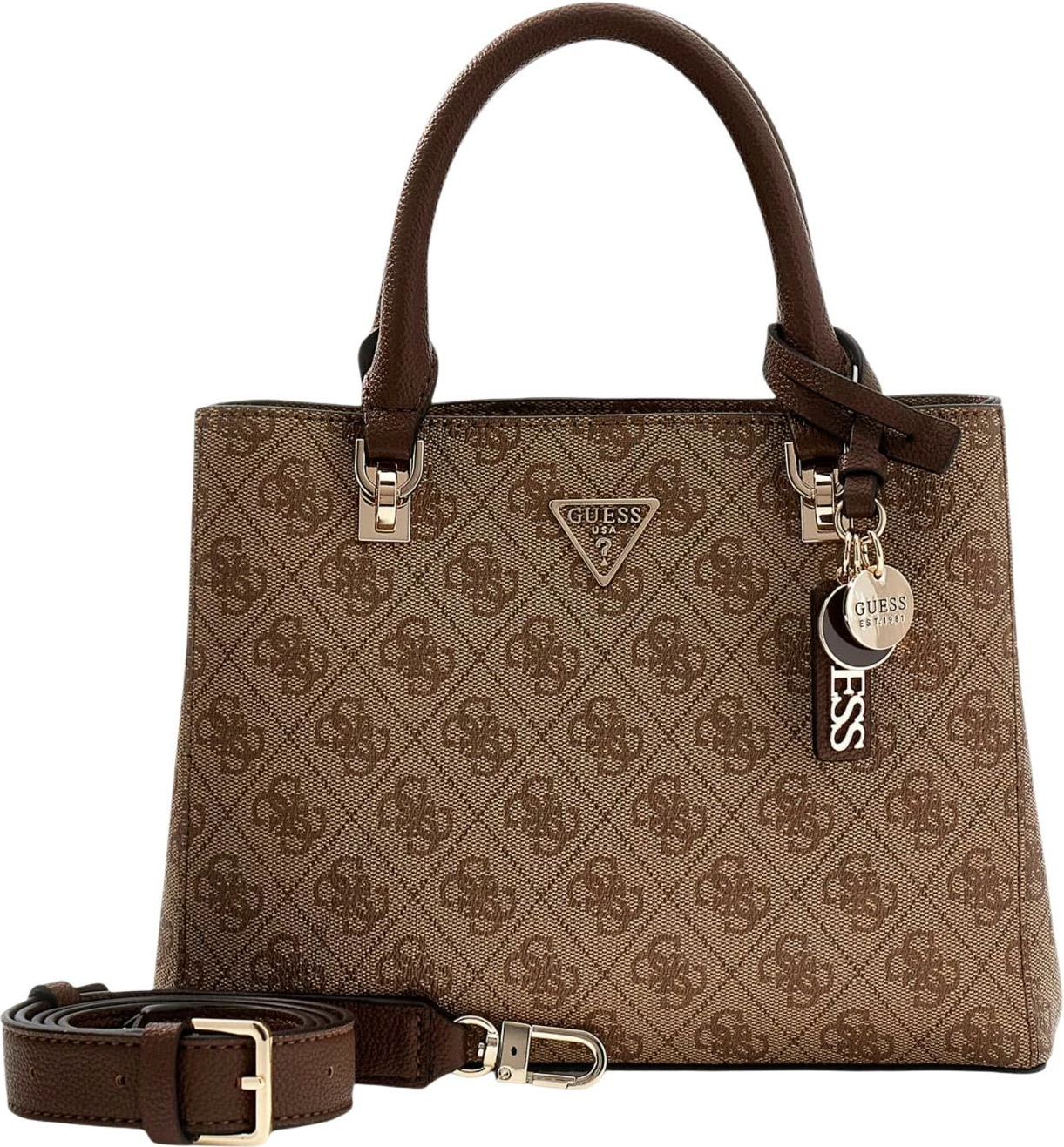 Çantë krahu për femra Guess Noelle II SML HWBG96 72050, kafe