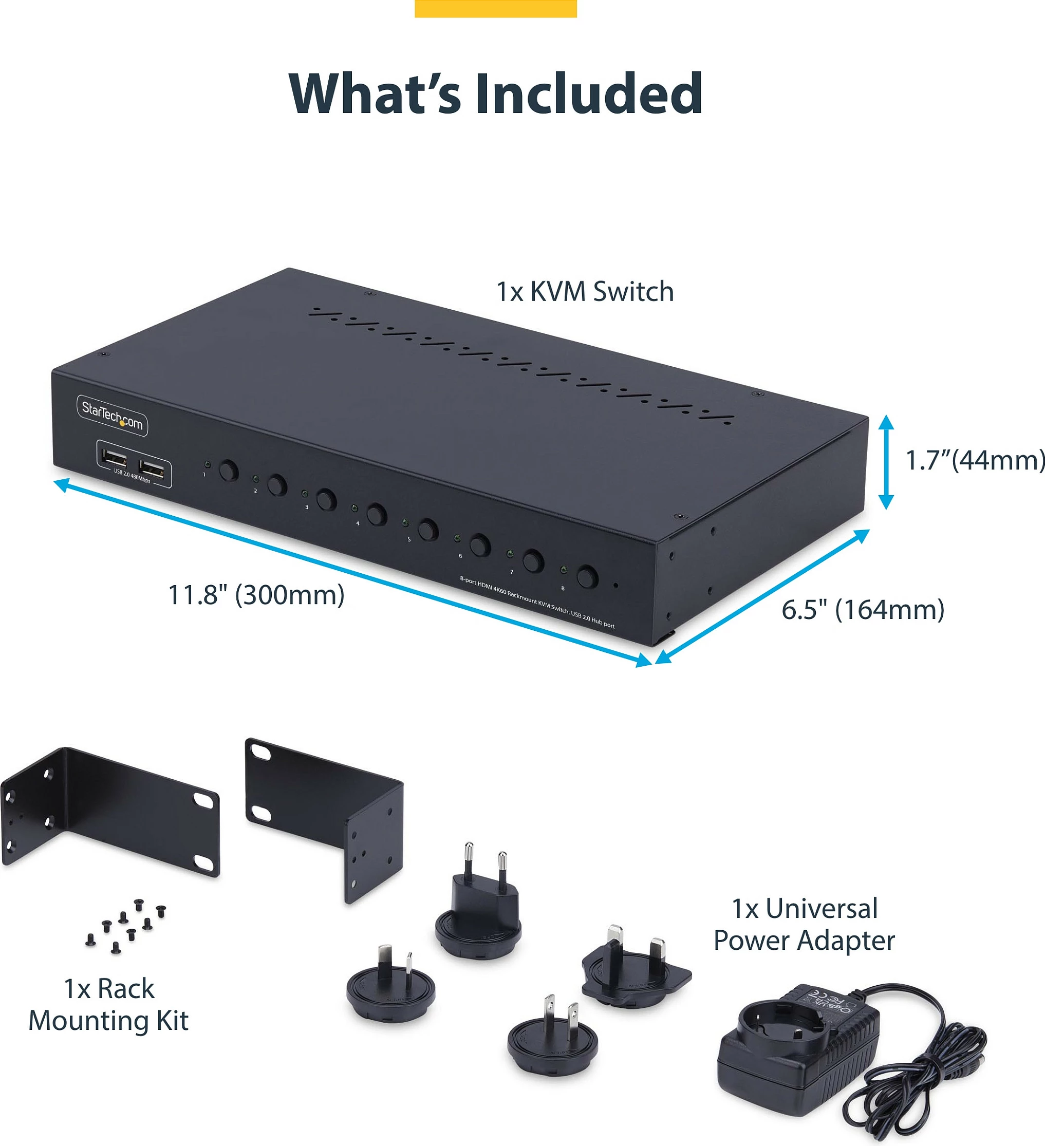 Switch KVM HDMI StarTech 8-Port, 4K 60Hz, Rack 1U, i zi