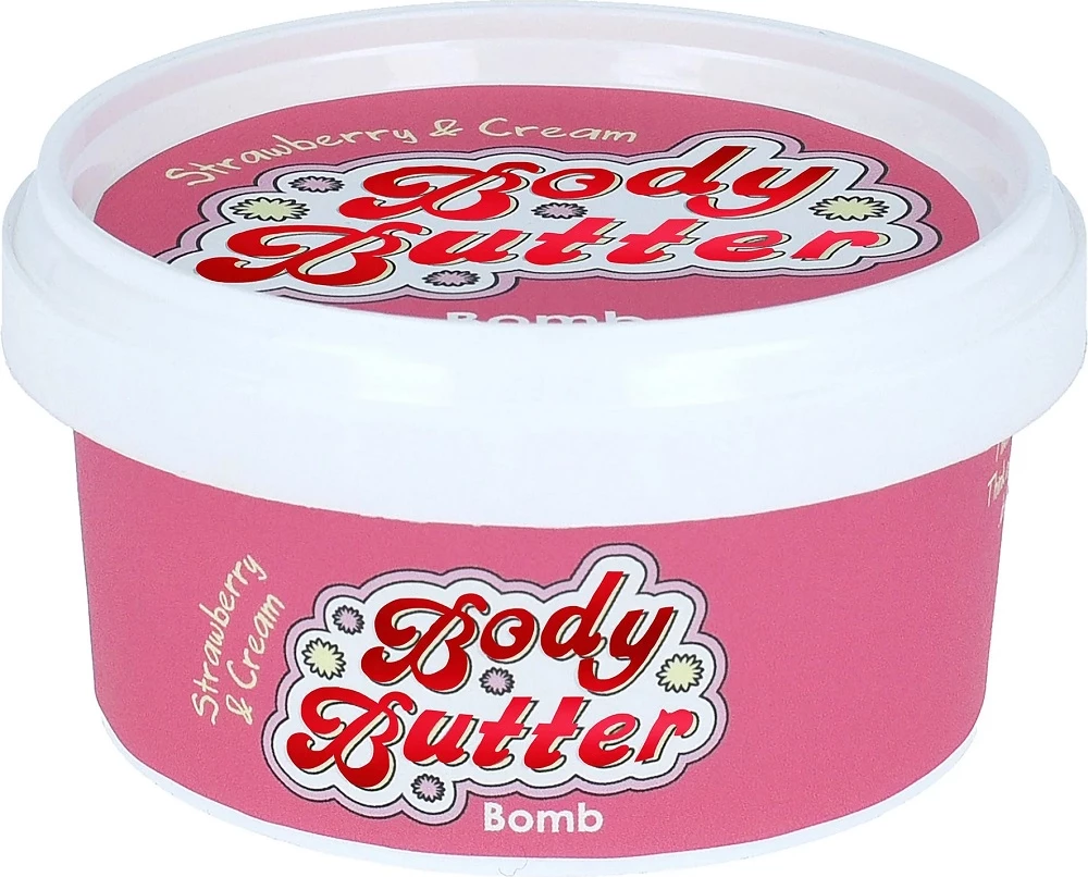 Buter për trup për femra Bomb Cosmetics Strawberry & Cream 200ml