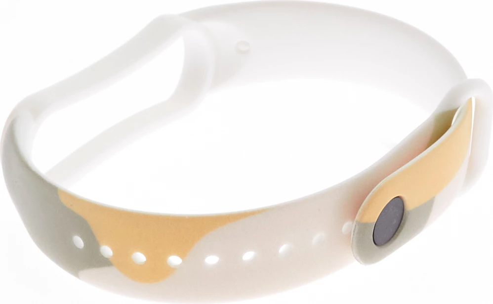 Rrip silikoni Hurtel Strap Moro për Xiaomi Mi Band 3/4, kamuflazh, Bardhë/Verëdhë/Jeshile