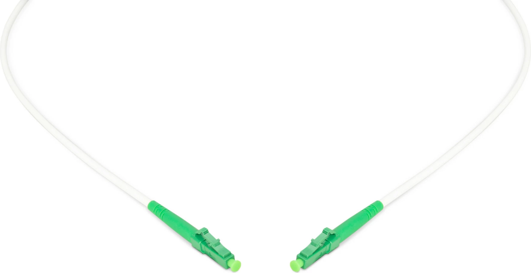 Kabllo optike Digitus LWL LC/LC APC, 20m, single-mode, e bardhë/gjelbër