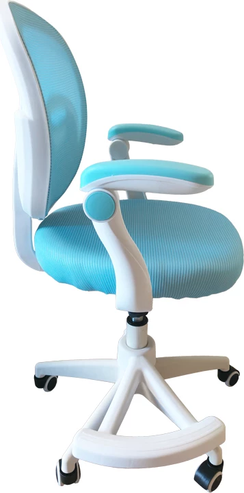 Karrige zyre për fëmijë Bernu, material rrjetë, ngjyrë kaltër e çelët, 47x56x80-90cm