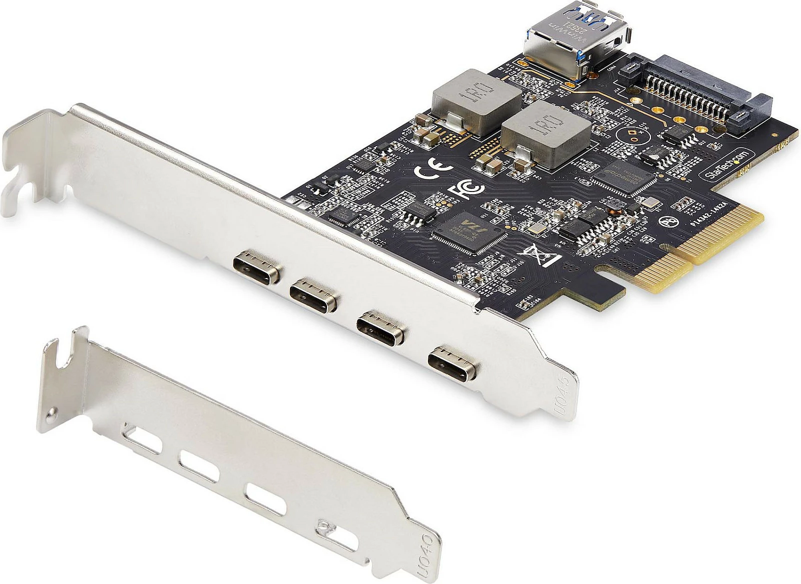 Kartë PCIe USB-C StarTech 5-Port USB 3.2 Gen 2 10Gbps, 4x USB-C + 1x USB-A, e zezë