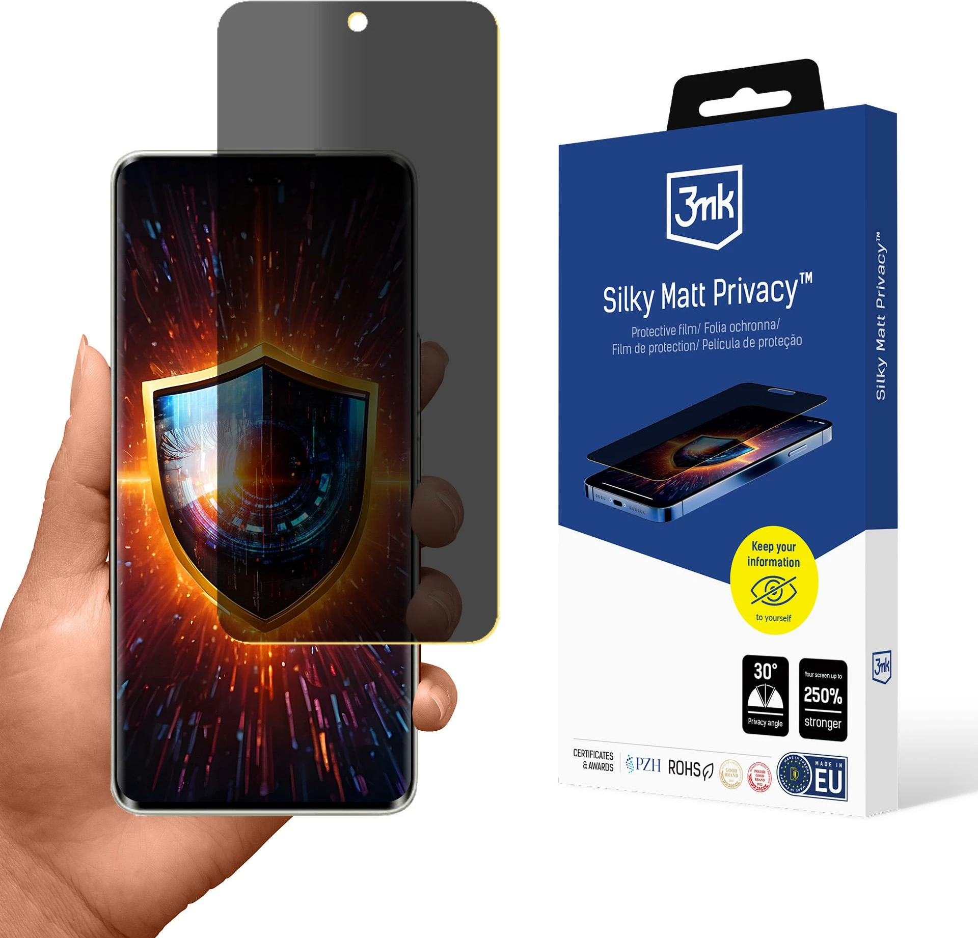 Mbështjellës ekrani 3mk Silky Matt Privacy për Honor 300 Ultra, mat, me funksion privatësie