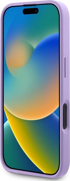 Mbështjellës Guess Saffiano MagSafe për iPhone 16, Vjollcë