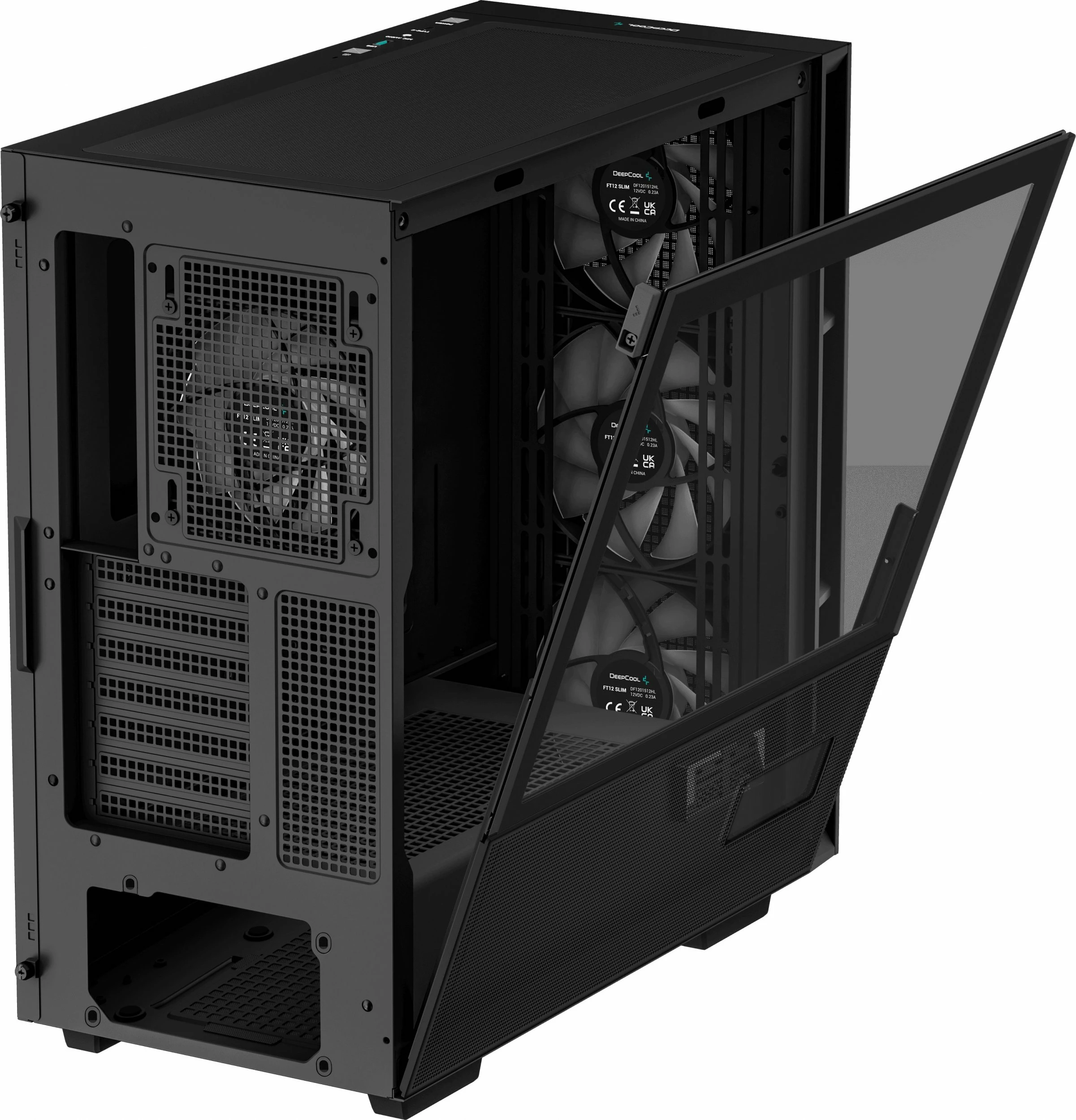 Kasë Deepcool CH560 Digital ARGB R-CH560-BKAPE4D-G-1, Midi Tower ATX/eATX, 4x PWM ARGB ventilatorë, USB-C, e zezë