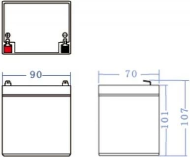 Bateri rikarikueshme AGM VRLA Green Cell AGM44 12V 4.5Ah Faston F2