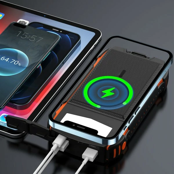 Power bank 4smarts TitanPack UltiMag, 20000 mAh, Qi-Charger 15W, i zi, portokalli