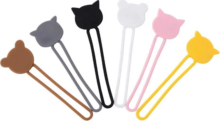 Mbështjellës kabllosh Hurtel prej silikoni, i zi