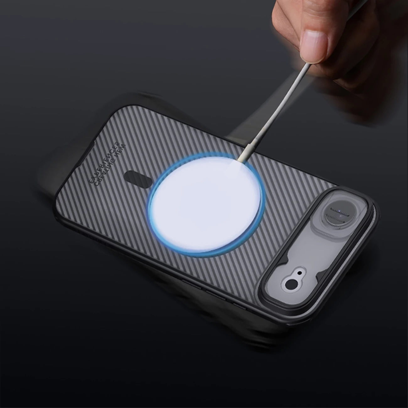 Mbështjellës Nillkin CamShield Pro për iPhone 17 Air, MagSafe, PC+TPU, gjysmë-transparent mat, e zezë transparente