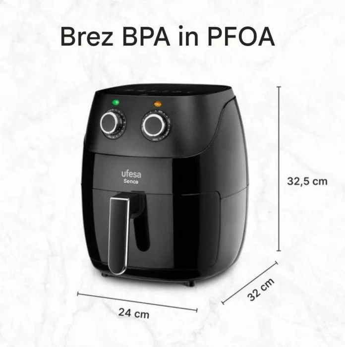 Fritezë me ajër UFESA Shadow 5L 1500W, e zezë