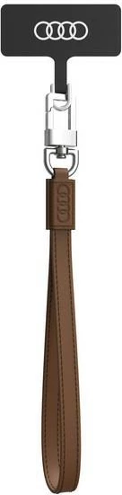 Litar për celular Audi, universal, lëkurë ekologjike, 28cm x 10mm, Kafe