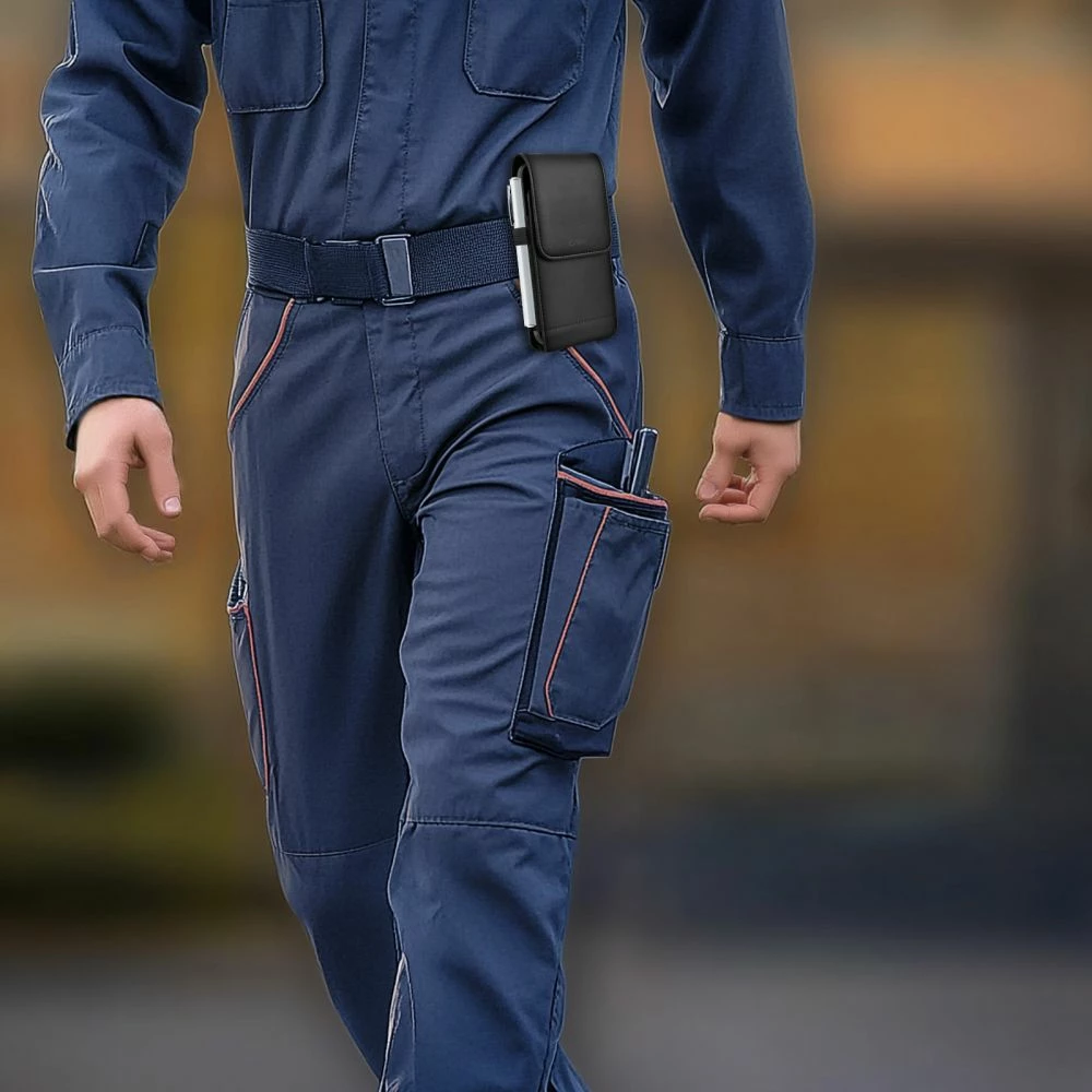 Mbështjellës Tech-Protect SM75 për celular 5.8-6.8", klips për rrip, lëkurë ekologjike, 1 copë, i zi